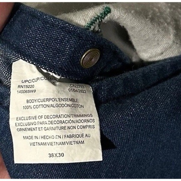 Liberty Bib Overalls Mens 38x30 Blue Denim Farmer Work Country Rancher Cowboy - Picture 11 of 12